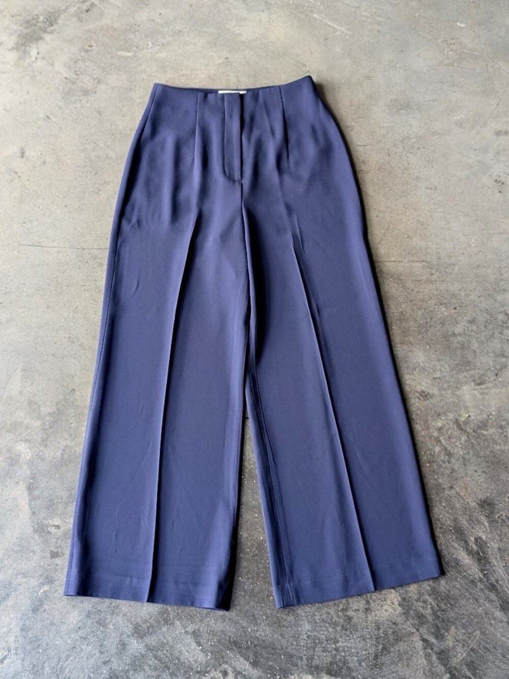 Boden Navy Blue High Rise Wide Leg Trouser Pants size 8R